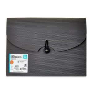Pen+Gear 13-Pocket Letter-Size Expanding File Folder, Textured Gray